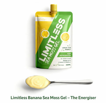 🍌 Limitless Banana Sea Moss Gel 250ml – The Energiser