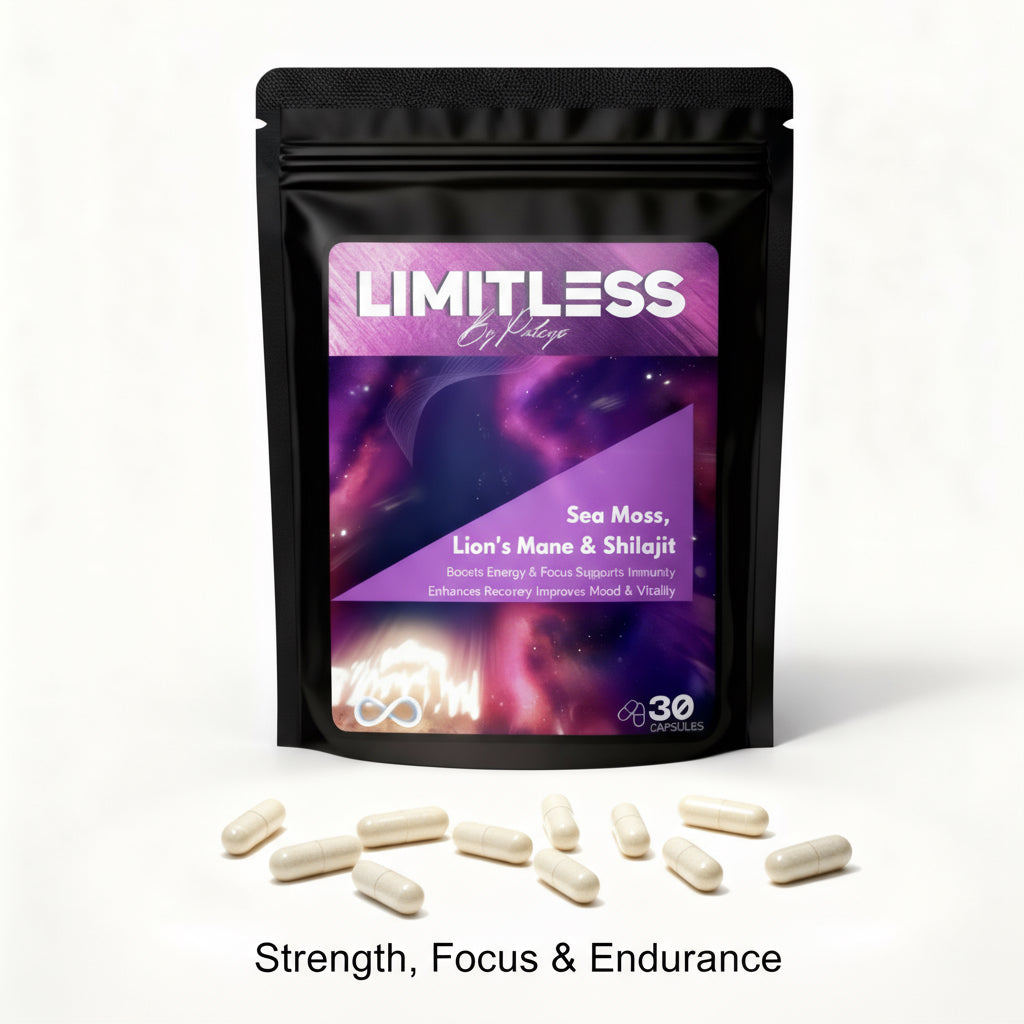 💊 Limitless By Patsys Capsules – Sea Moss, Lion’s Mane & Shilajit Blend